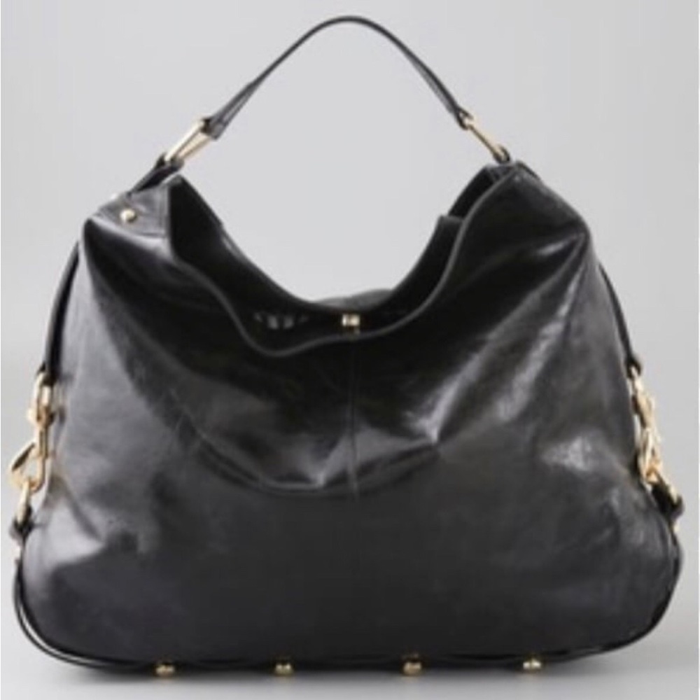 Rebecca Minkoff Black Leather Nikki Hobo Y2K Leather Shoulder Bag